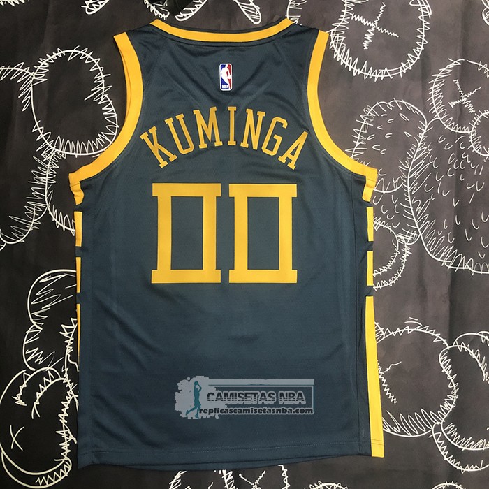 Camiseta Golden State Warriors Jonathan Kuminga NO 00 Ciudad 2018-19 Azul